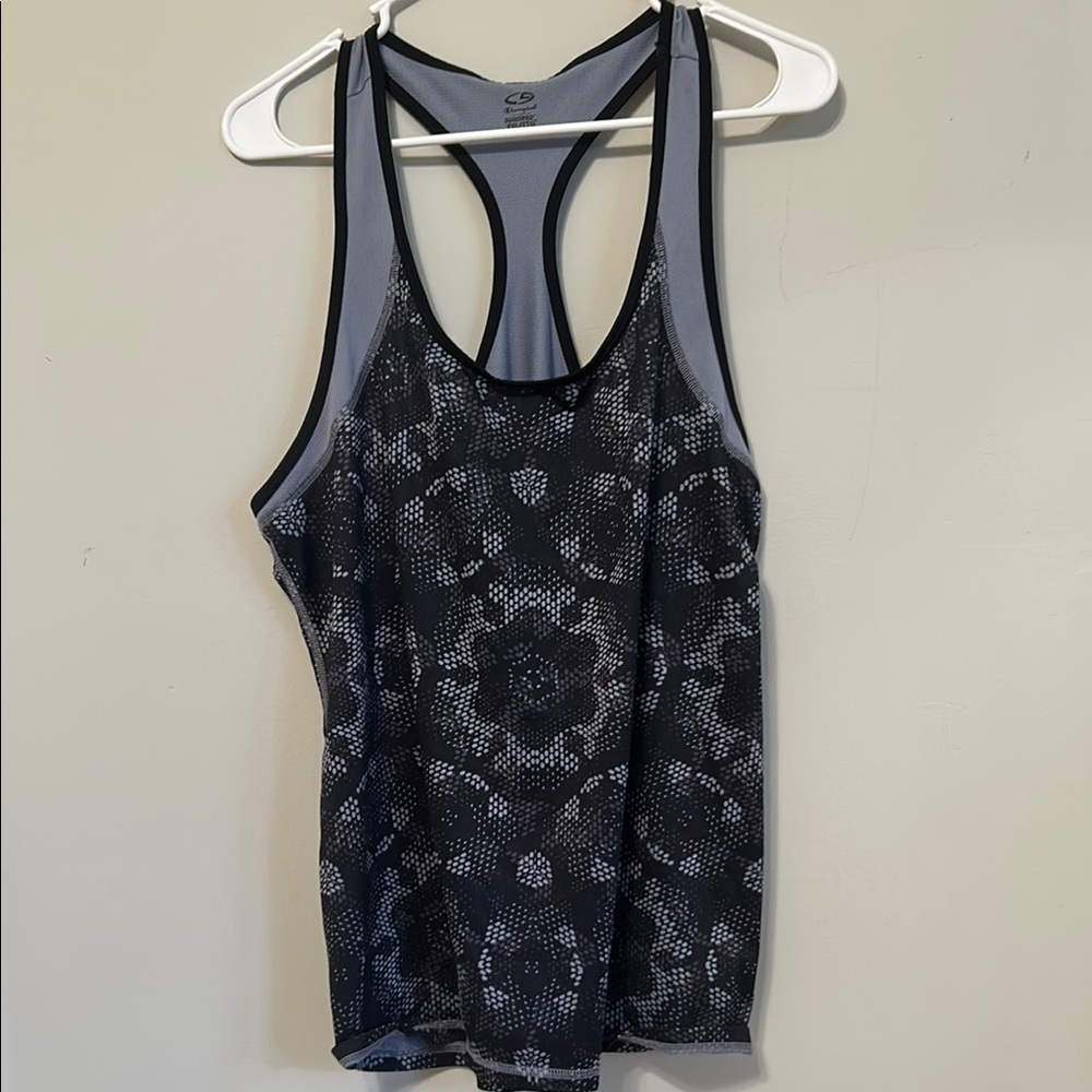 Champion Graphic Fitted Tank Top Gray Black